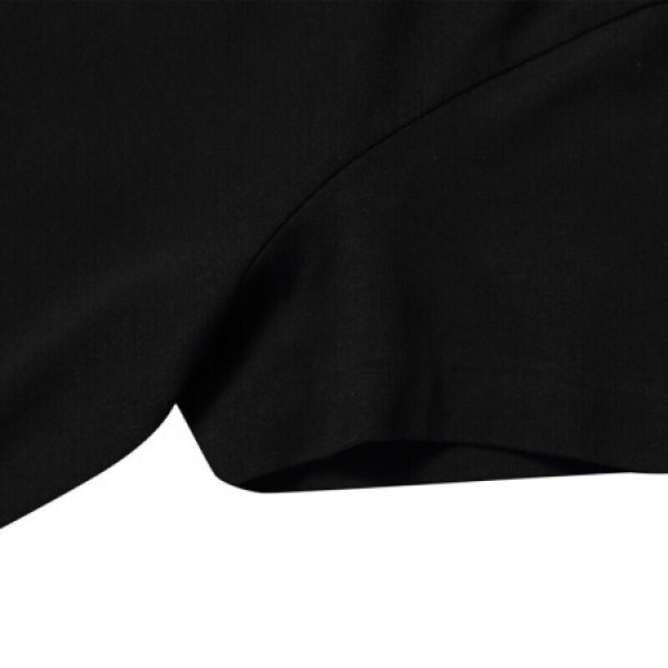 GIVENCHY/纪梵希男装 黑色棉质胸前饰复古白色GIVENCHY PARIS印花短袖T恤 黑色 BM70K93002-001