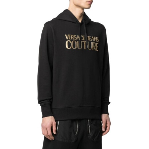 Versace Jeans/范思哲男装 黑色棉质套头连帽卫衣 B7GWA7TP-30318-K42